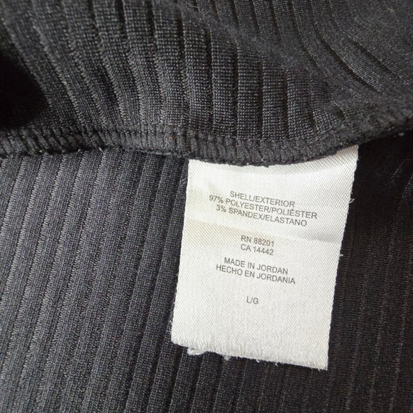 MPG Mondetta Ottoman Rib Tunic Jacket Black Longline Full Zip Large - Picture 6 of 9